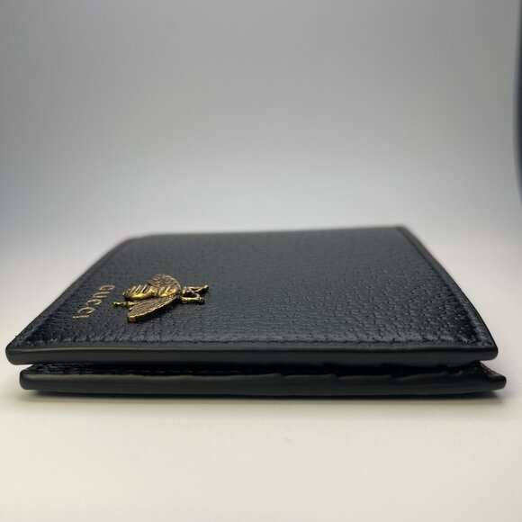 Gucci Grained Leather Bifold Wallet with Bee Insignia in Black - NWOT - Picture 8 of 11